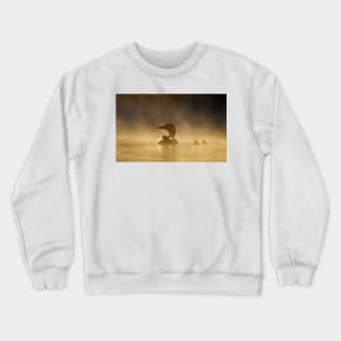 Loons in the mist - Common Loon Crewneck Sweatshirt